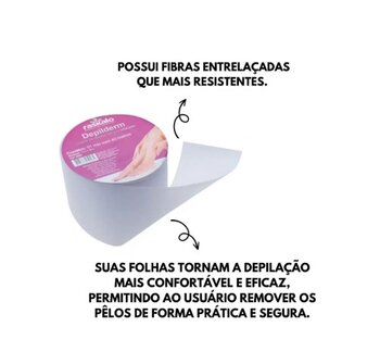 PAPEL VISCOSE PDEPILACAO (ROLO 40MTS)