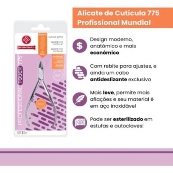 ALICATE MUNDIAL DE CUTICULA INOX 775