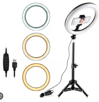 RING LIGHT DE LED COM TRIPE PRETA CGJ 2304