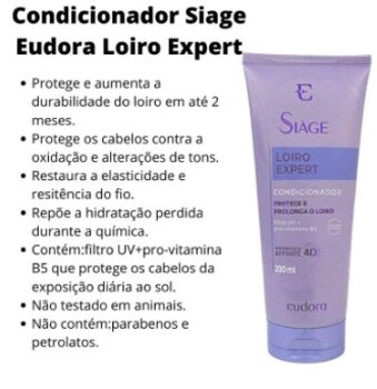 CONDICIONADOR LOIRO EXPERT SIAGE EUDORA 200ML