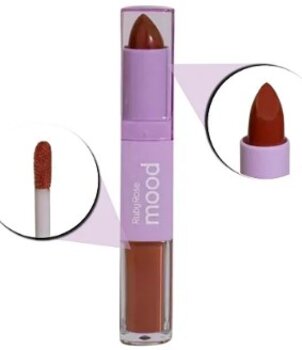 BATOM DUO MOOD CM05 COM VITAMINA E RUBY ROSE 3,8G