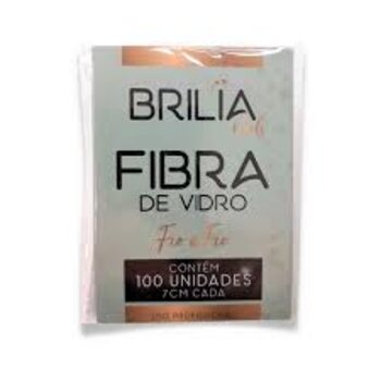 FIBRA DE VIDRO FIO A FIO 7 CM  BRILIA NAILS COM 100 UN