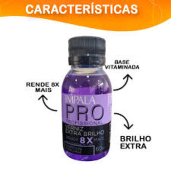 VERNIZ EXTRA BRILHO COBERTURA ESPELHADA IMPALA 60ML