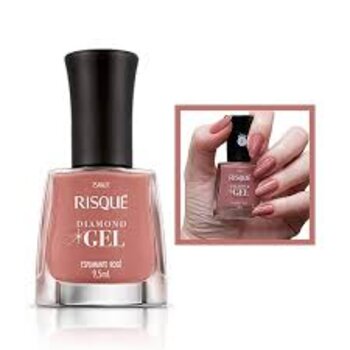 ESMALTE RISQUE DIAMOND GEL ESPUMANTE ROSE 9,5ML