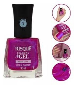 ESMALTE RISQUE DIAMOND GEL LICOR DE CRANBERRY 9,5ML