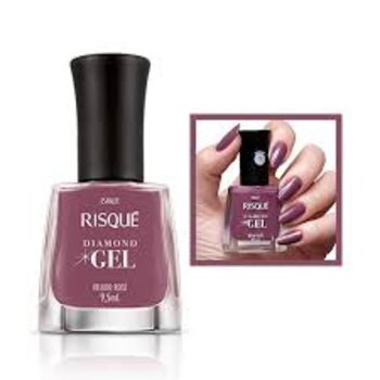 ESMALTE RISQUE DIAMOND GEL VELUDO ROSE 9,5ML