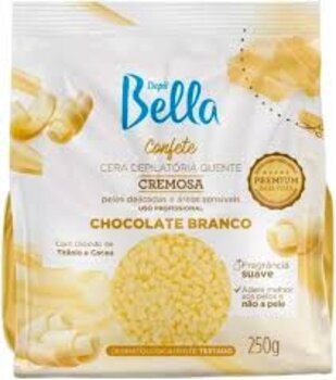 CERA CONFETE CHOCOLATE BRANCO DEPIL BELLA 250G