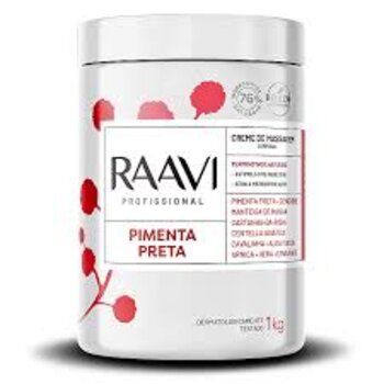 CREME DE MASSAGEM PIMENTA PRETA RAAVI 1KG