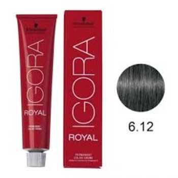 COLORACAO IGORA ROYAL 6.12 LOURO ESCURO CINZA FUMÊ 60g