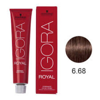 COLORACAO IGORA ROYAL 6.68 LOURO ESCURO MARROM VERMELHO 60g