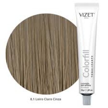 TONALIZANTE COLORFILL VIZET 8.1 LOURO CLARO CINZA 50g