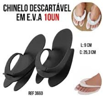 CHINELO DESCARTAVEL PRETO 3660 SANTA CLARA 10 PARES