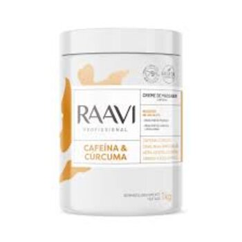 CREME DE MASSAGEM CAFEINA E CURCUMA RAAVI 1 KG