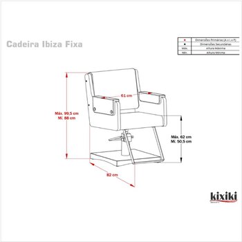 CADEIRA IBIZA FIXA S/CABECOTE PE ESTRELA KIXIKI