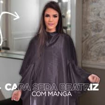 CAPA SEDA BEATRIZ PRETA COM MANGA NTFLEX