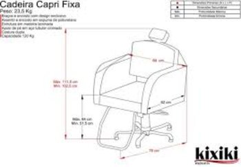 CADEIRA CAPRI KIXIKI RECLINAVEL BASE QUADRADA