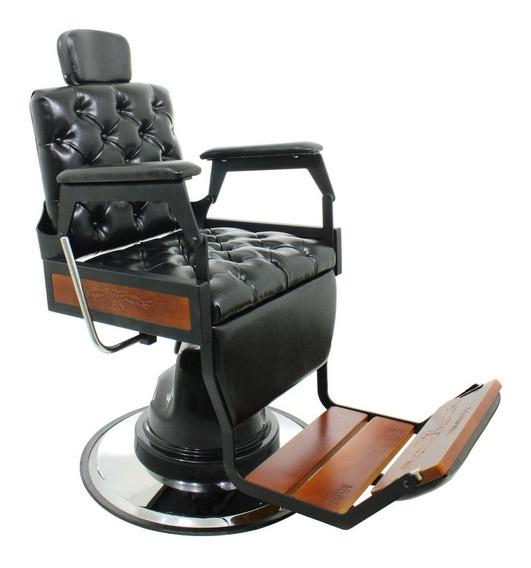 Belíssima cadeira de barbeiro. Estrutura de madeira co