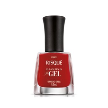 ESMALTE RISQUE DIAMOND GEL VERMELHO CEREJA 9,5ML